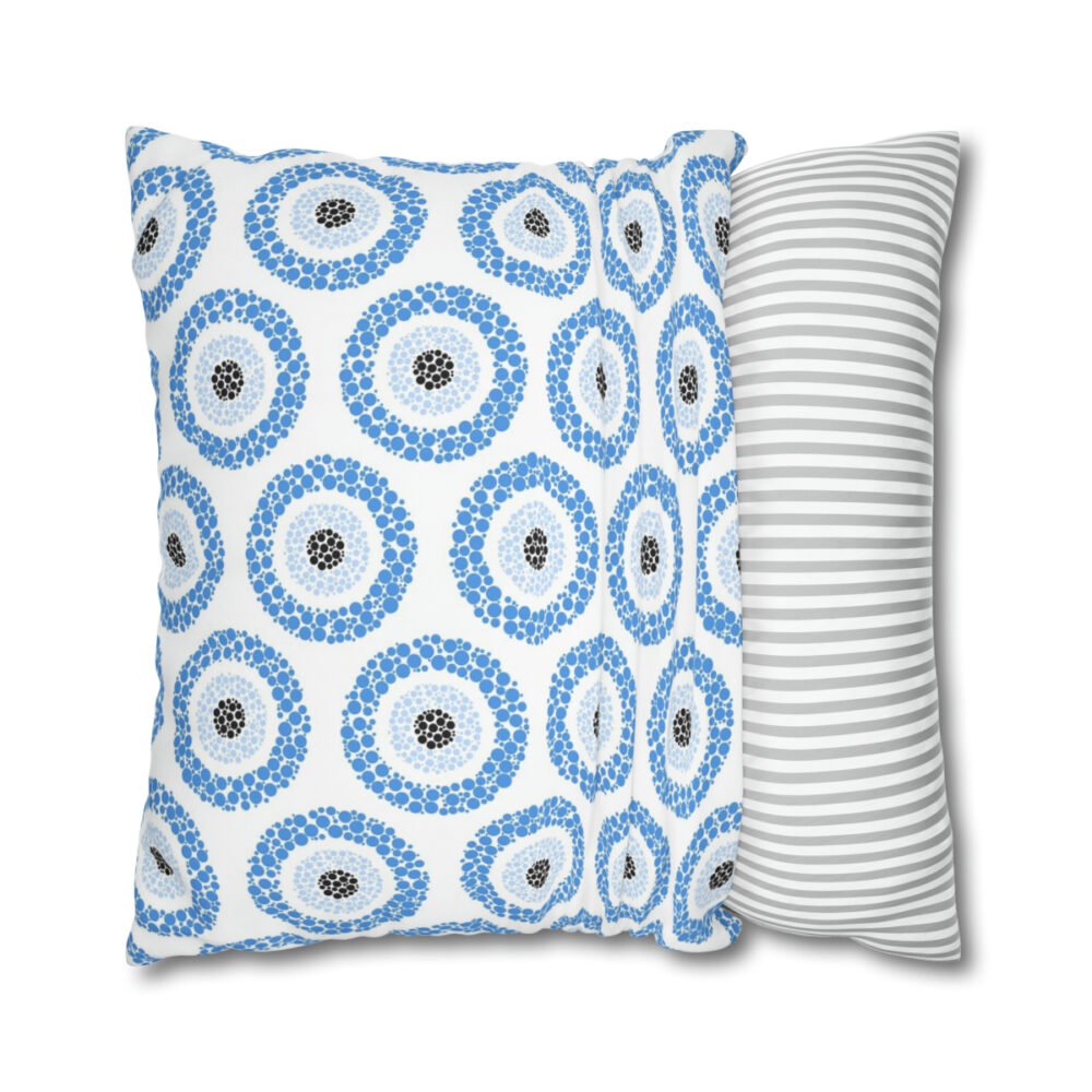 Blue n White Ottoman Design Euro Pillow Shams - Image 2