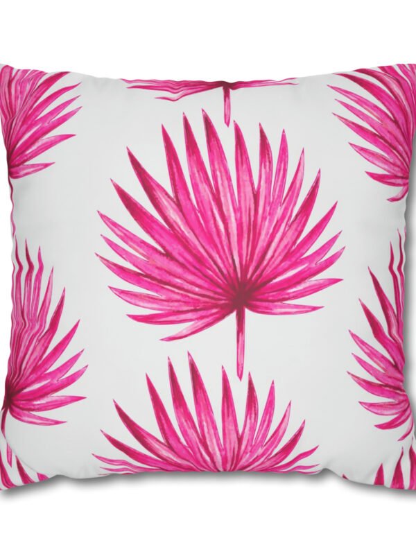 Pink Palm Leaves Euro Shams