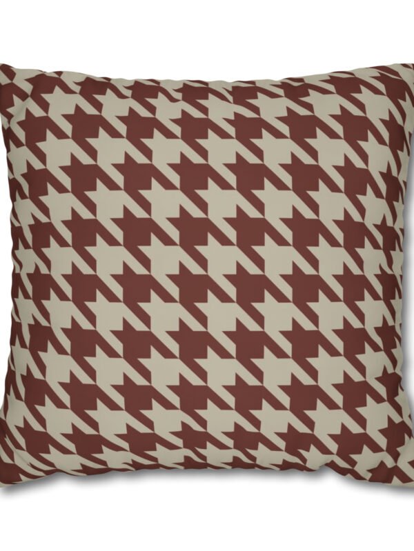 Red Houndstooth Euro Shams