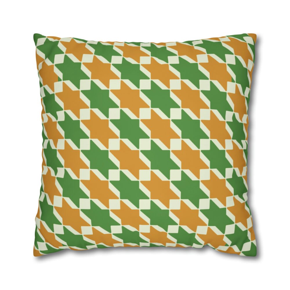 Houndstooth Mustard Yellow Euro Shams