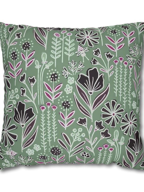 Block Print Green Euro Shams