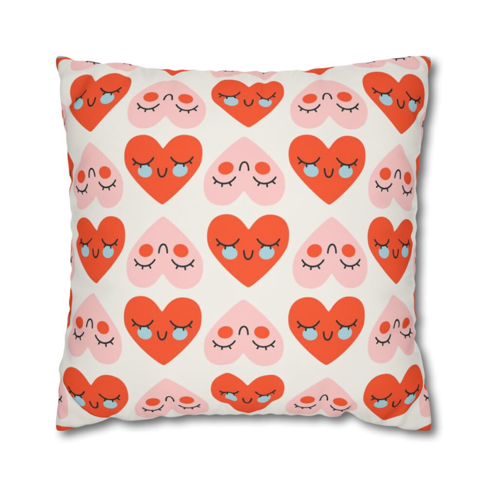 Pink Heart Euro Shams
