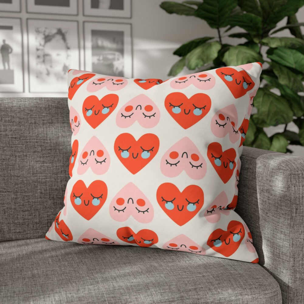 Cute Red n Pink Heart Valentine's Day Euro Shams - Image 4