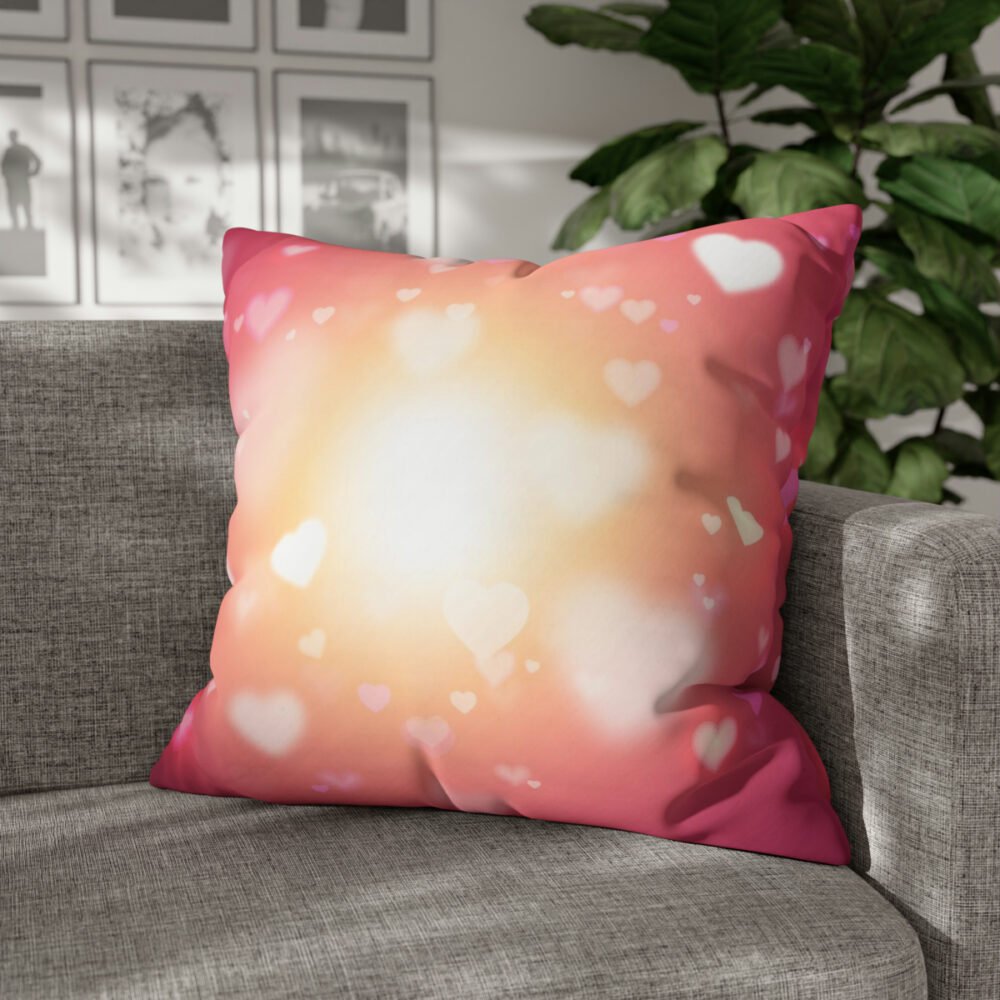 Abstract Glow Soft Hearts for Valentines Day Euro Shams - Image 4
