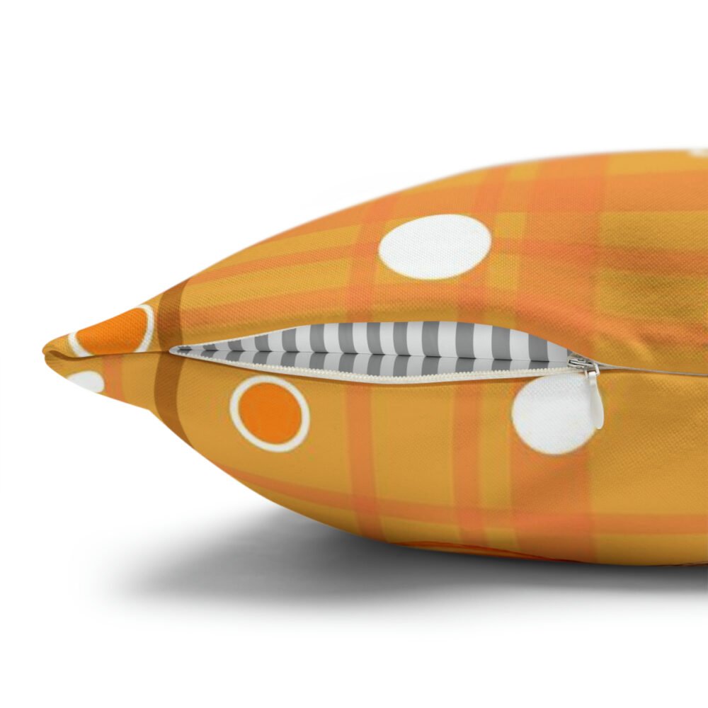 Orange Fall Plaid Euro Sham Pillow Covers - Image 3
