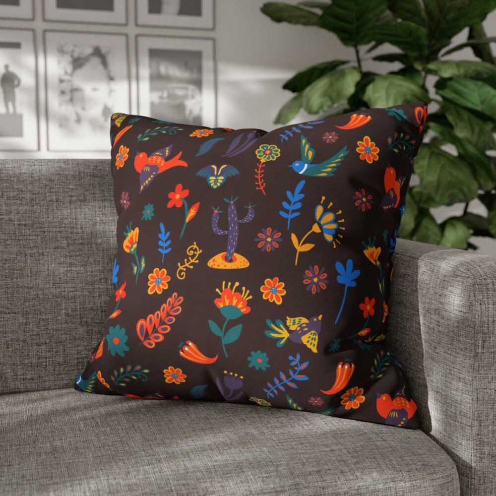Colorful Cactus and Hummingbirds Euro Pillow Covers - Image 4