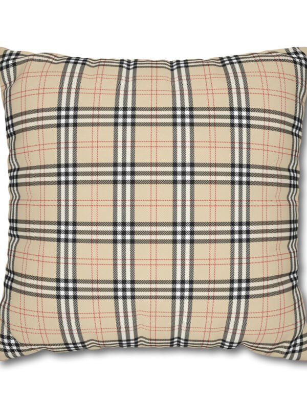 Beige Plaid Euro Shams