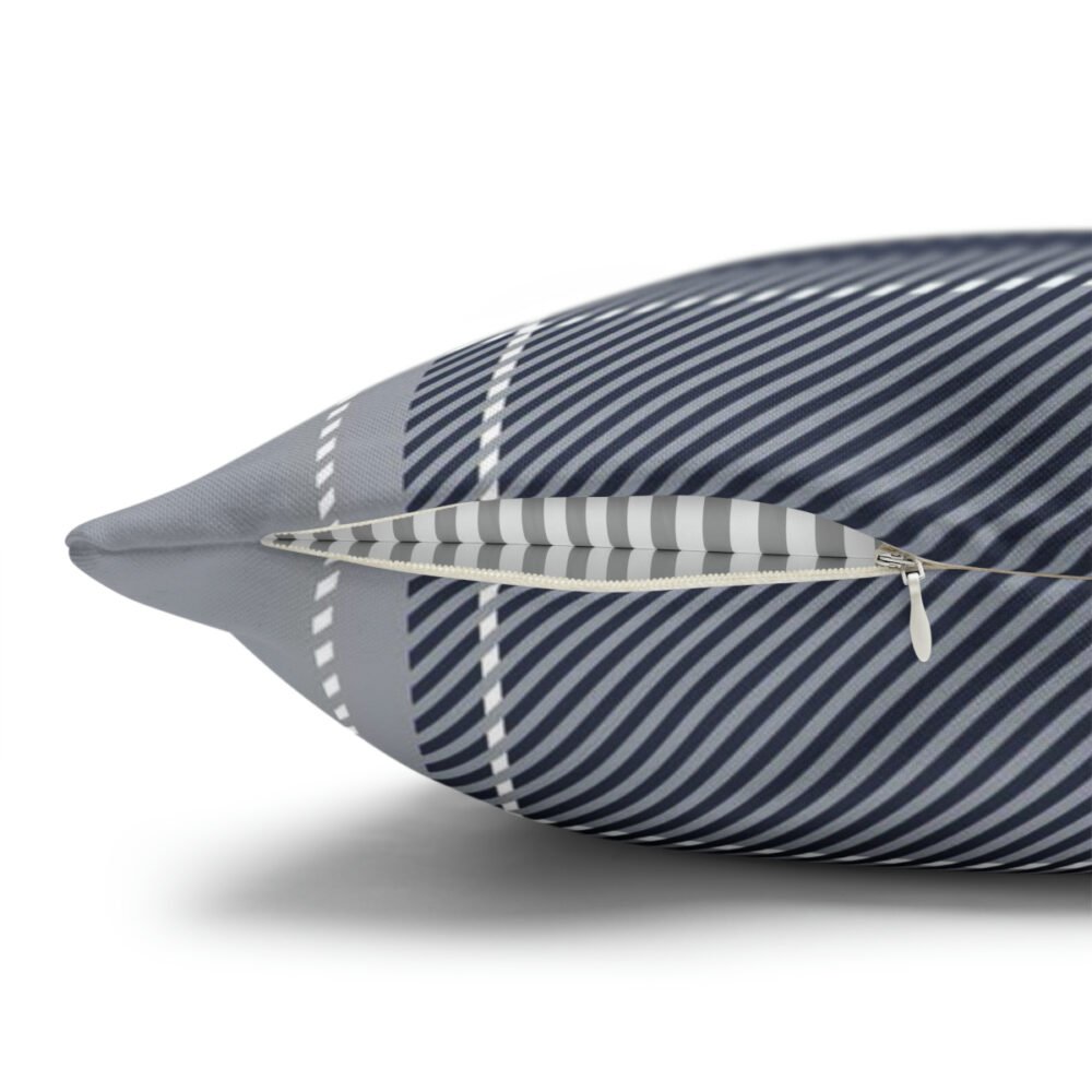 Buffalo Check Plaid Navy Blue n Grey Euro Pillow Shams - Image 3