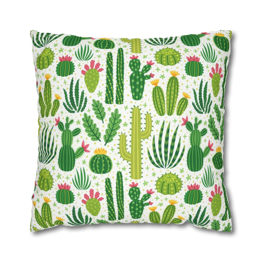 Green Cactus Euro Shams