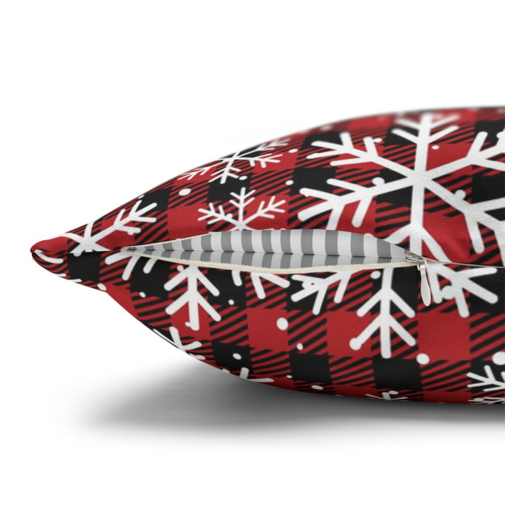 Christmas Red Buffalo Plaid Festive Euro Pillow Covers - Image 3