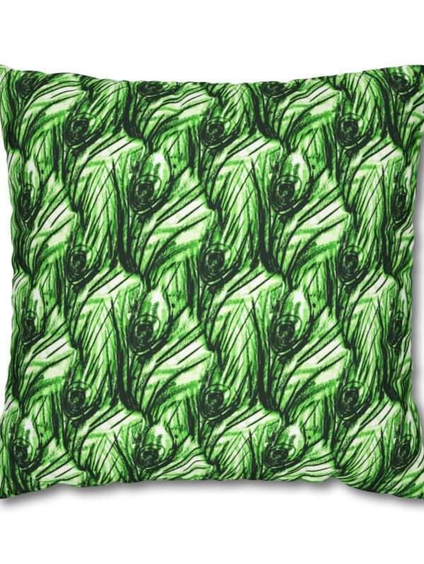 Green Peacock Feathers Pillow Covers