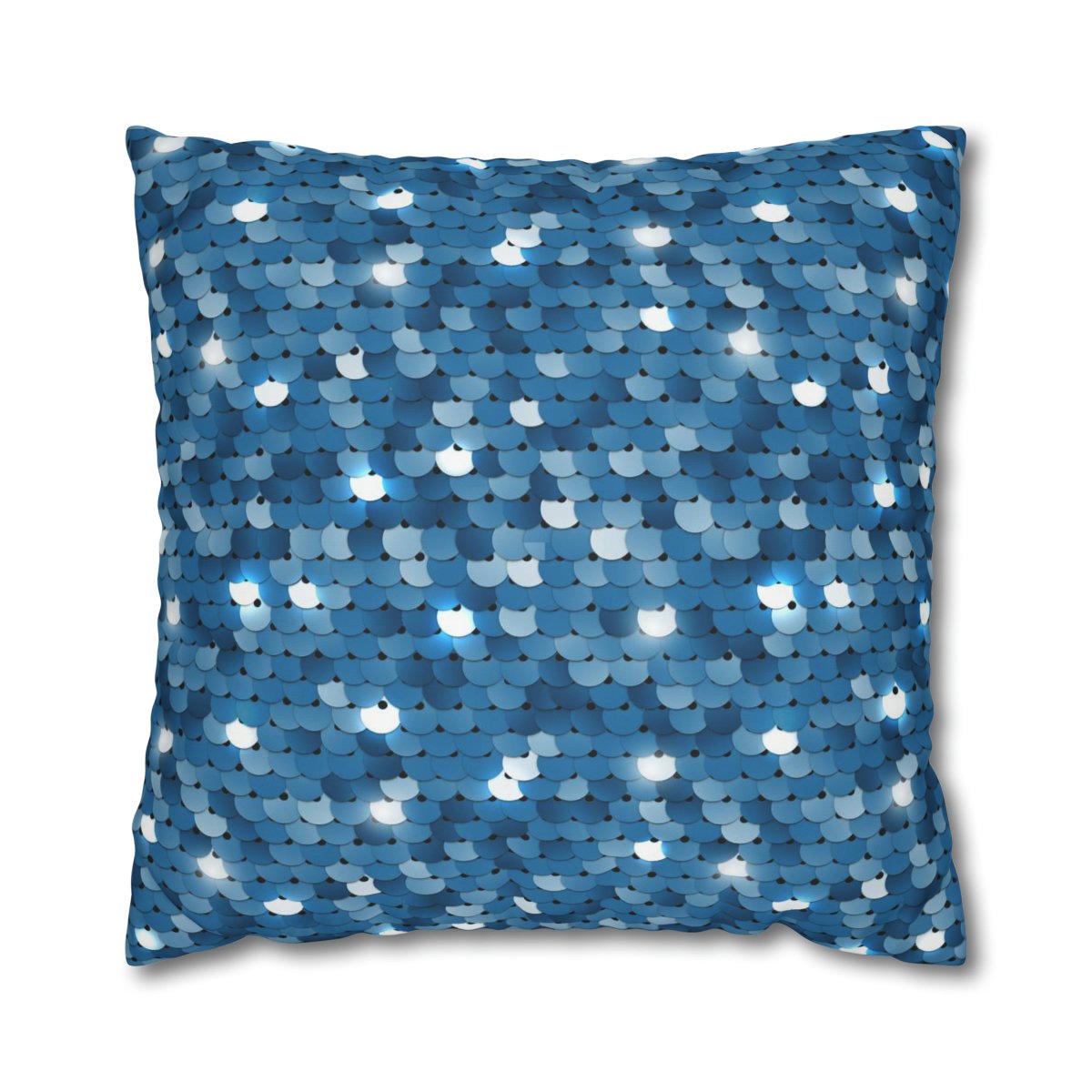 Blue Sequins Pillow Covers