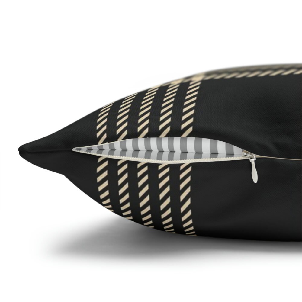 Black Gold Houndstooth Check Plaid Euro Pillow Covers - Image 3