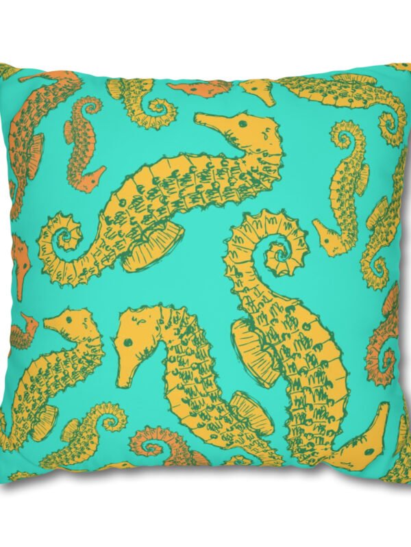 Green Seahorse Euro Pillow Shams