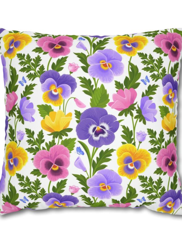 Multicolor Pansy Flowers Pillow Covers