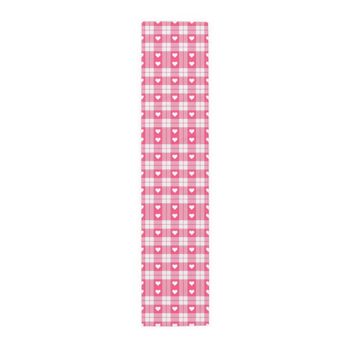 Valentine's Day Tartan Plaid Pink Dining Table Runners - Image 6