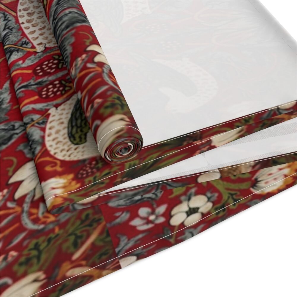 William Morris Strawberry Thief Design Red Table Runners - Image 8