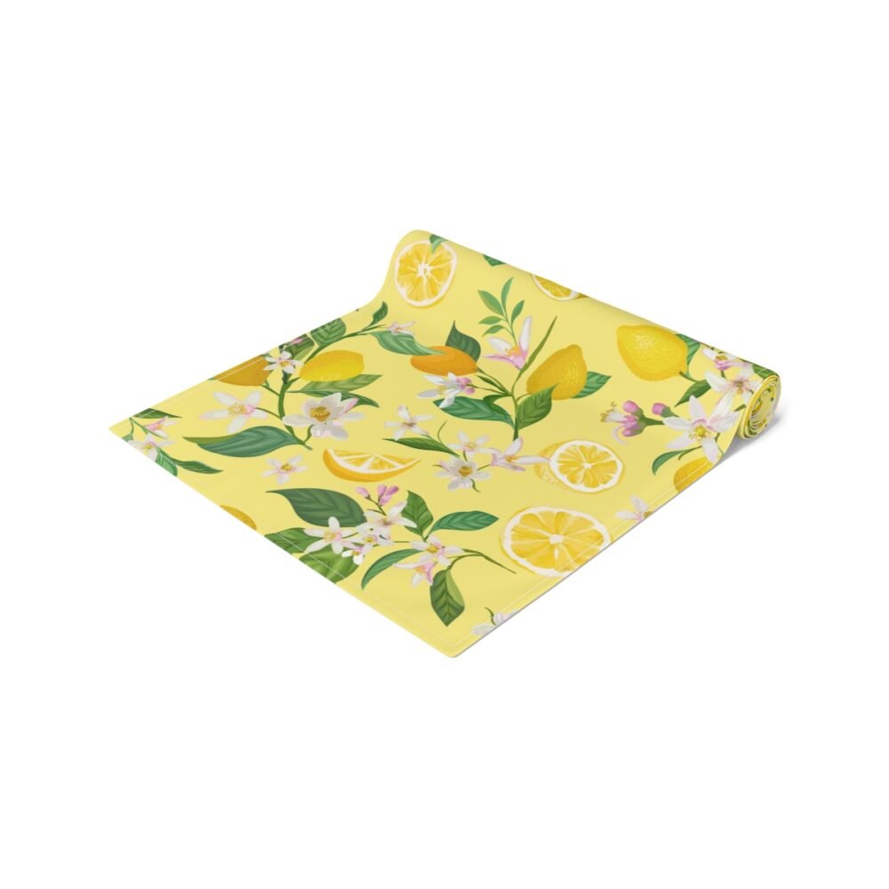 Yellow Lemon Pattern Dining Table Runners - Image 5