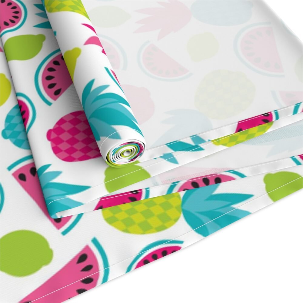 Colorful Lemon Print on White Dining Table Runners - Image 8