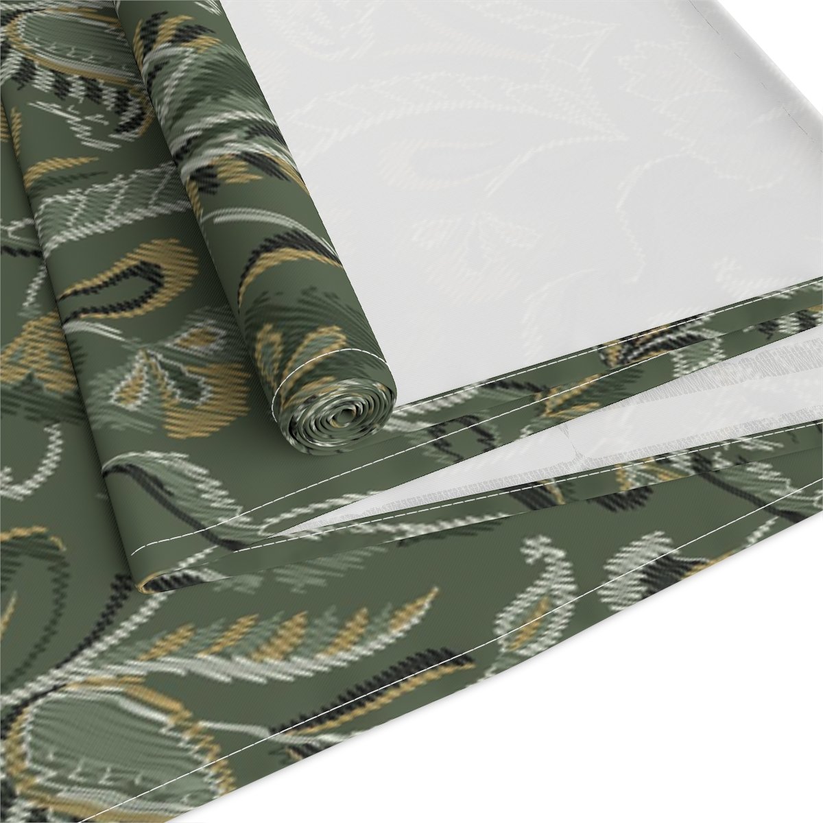Stunning Green Paisley 4 Seater Dining Table Runners - Image 8