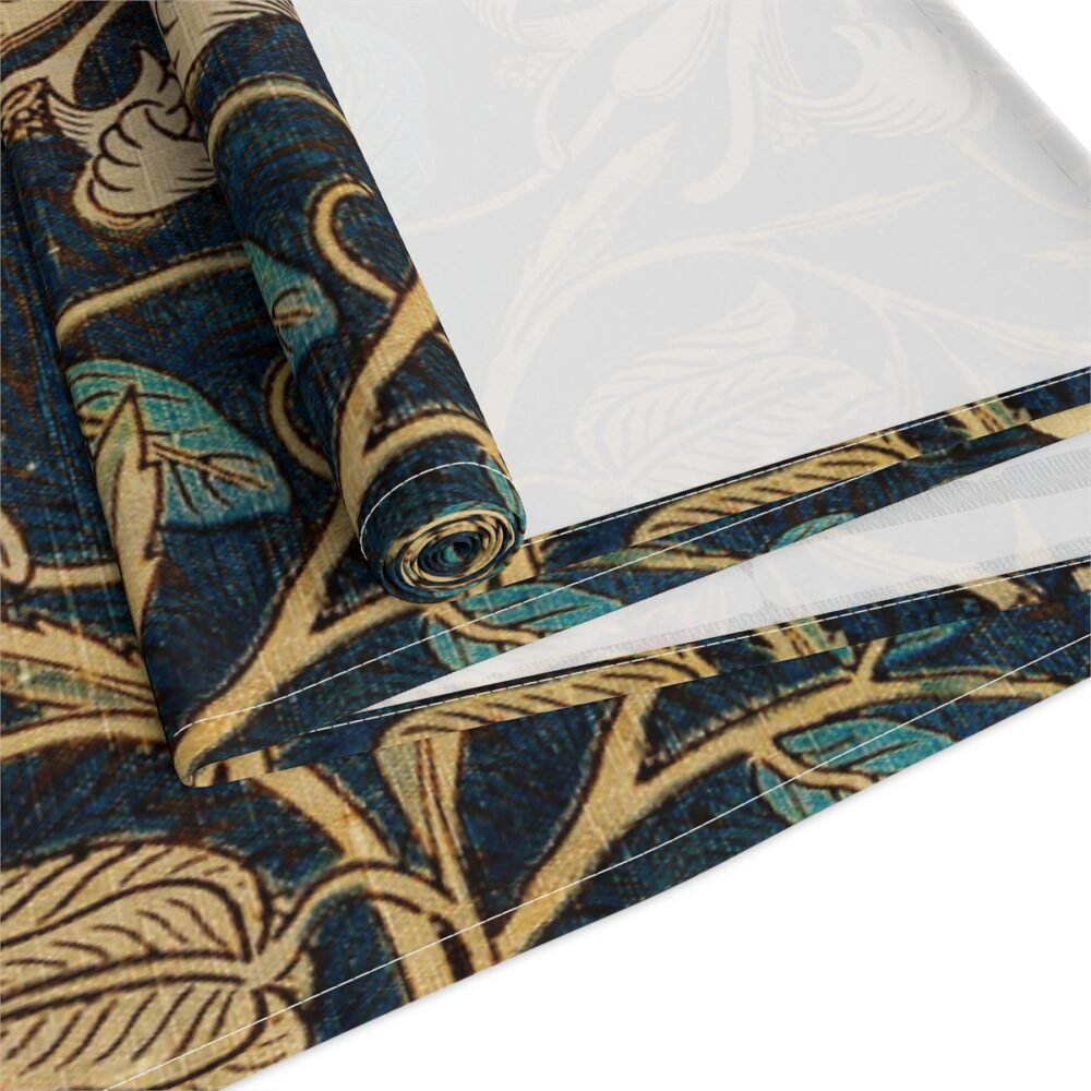 William Morris Honeysuckle Pattern Blue & Gold Table Runners - Image 8