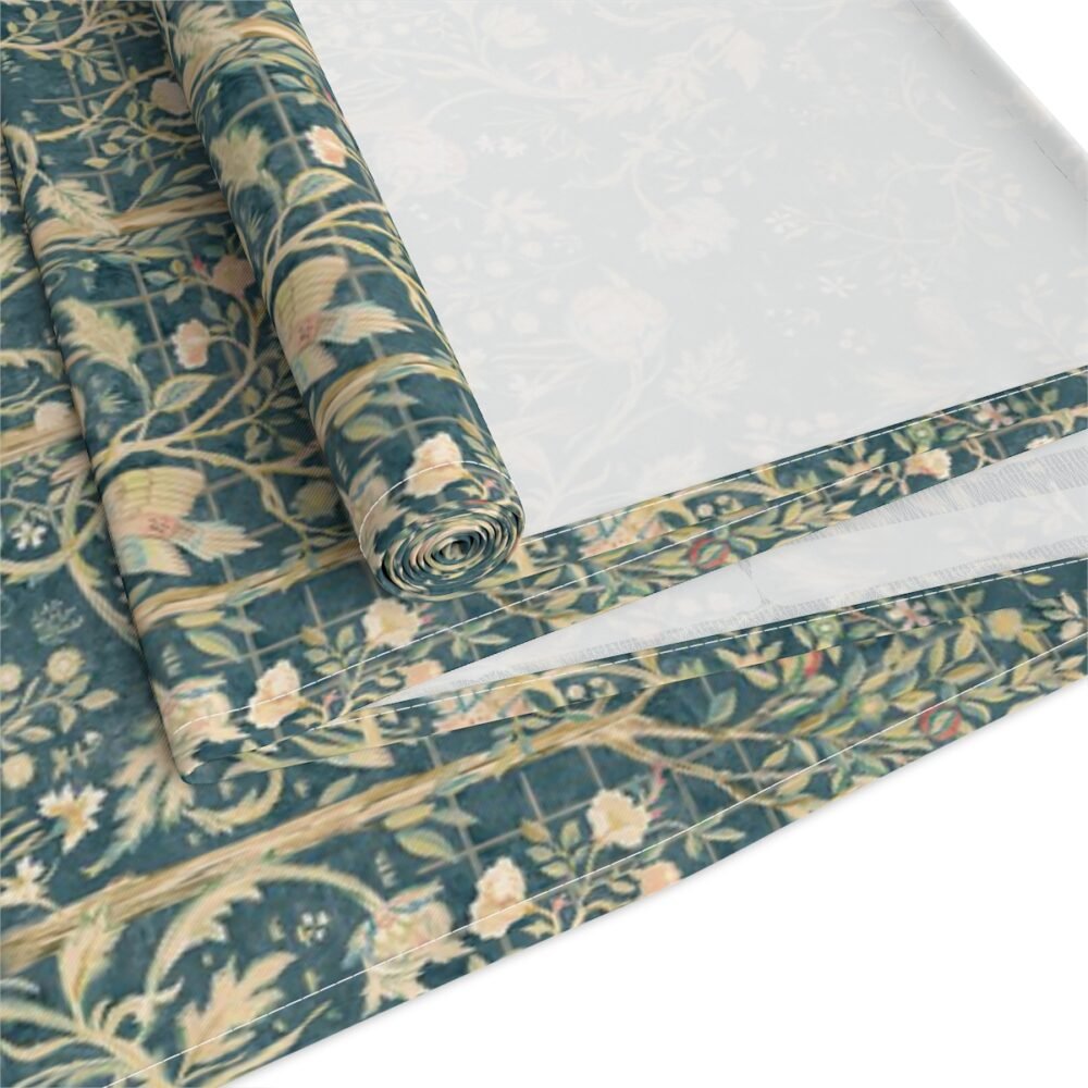 William Morris Tree Design in Gold & Green 4 Seater Dining Table Runners - Image 8