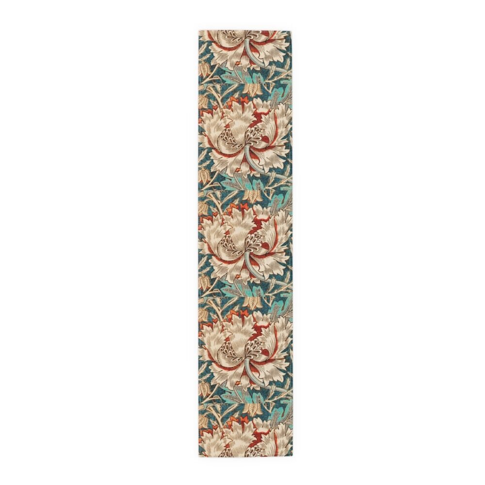William Morris's Honeysuckle Pattern Multicolor Fabric Table Runners - Image 6