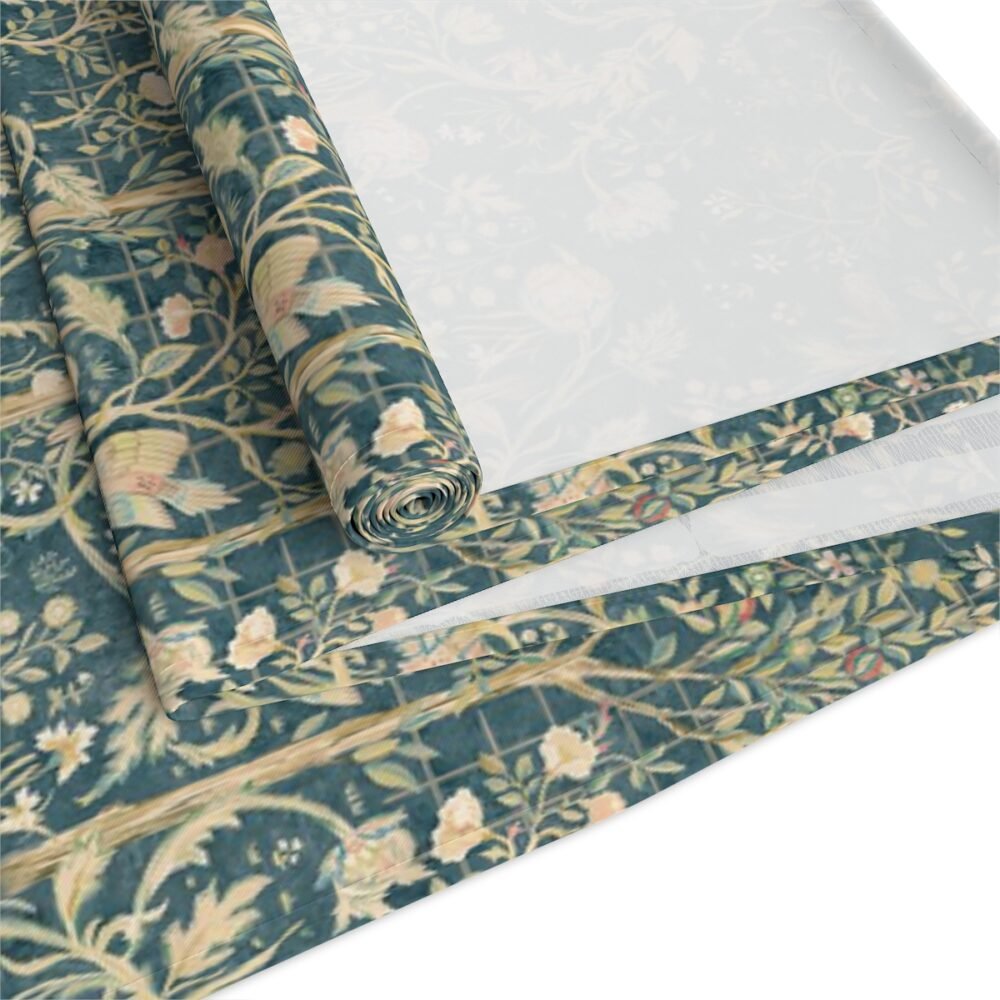 William Morris Tree Design in Gold & Green 4 Seater Dining Table Runners - Image 13