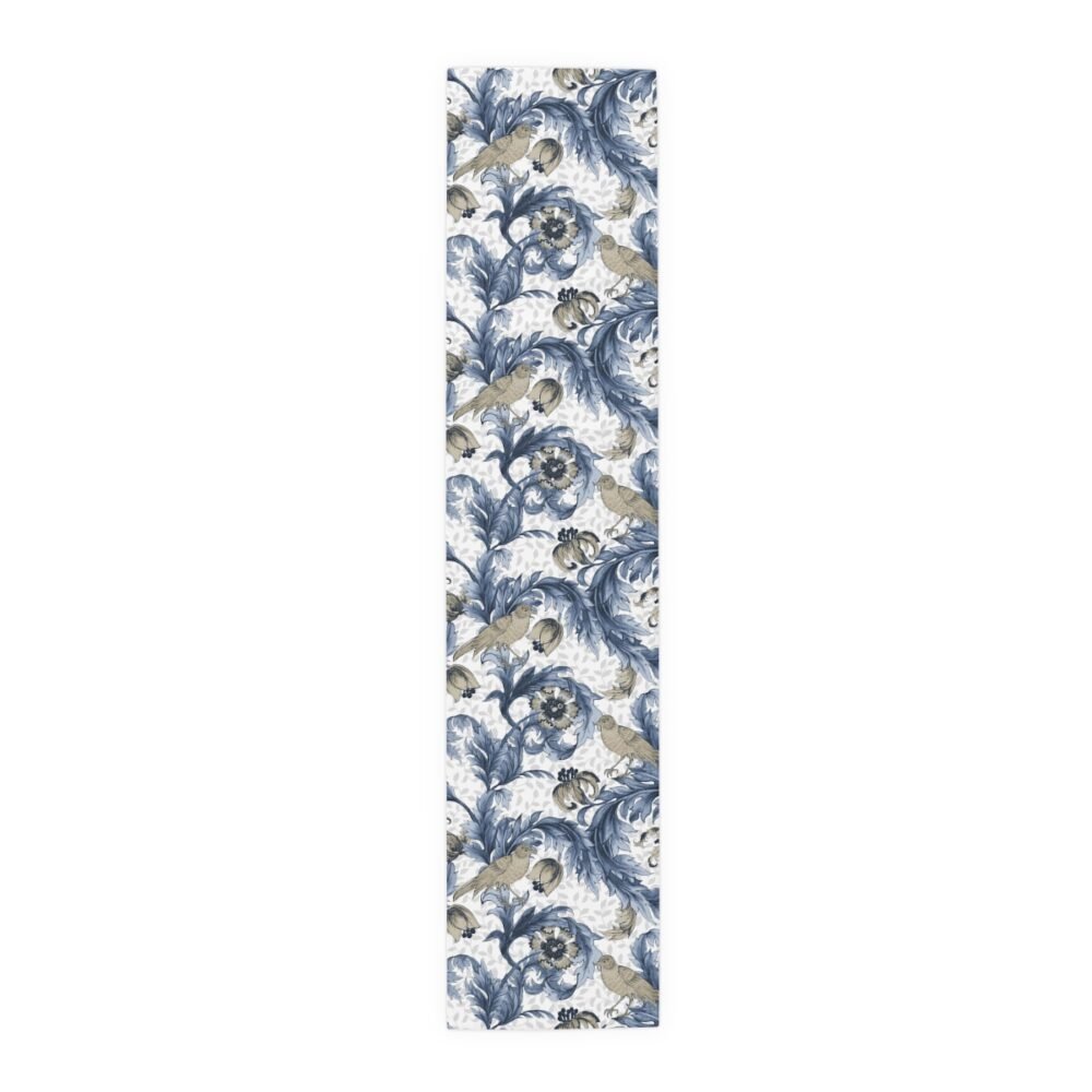 William Morris Inspired Floral Blue & White Small Table Runners - Image 11