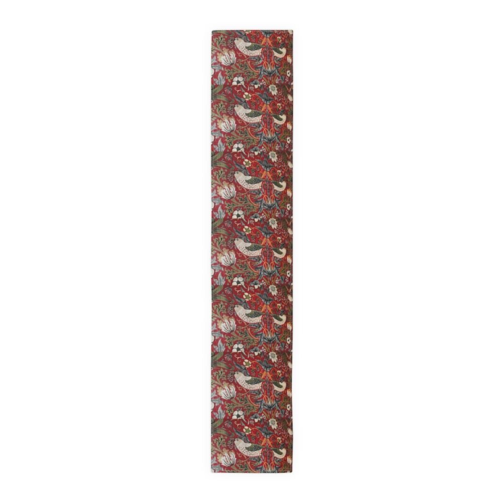 William Morris Strawberry Thief Design Red Table Runners - Image 2