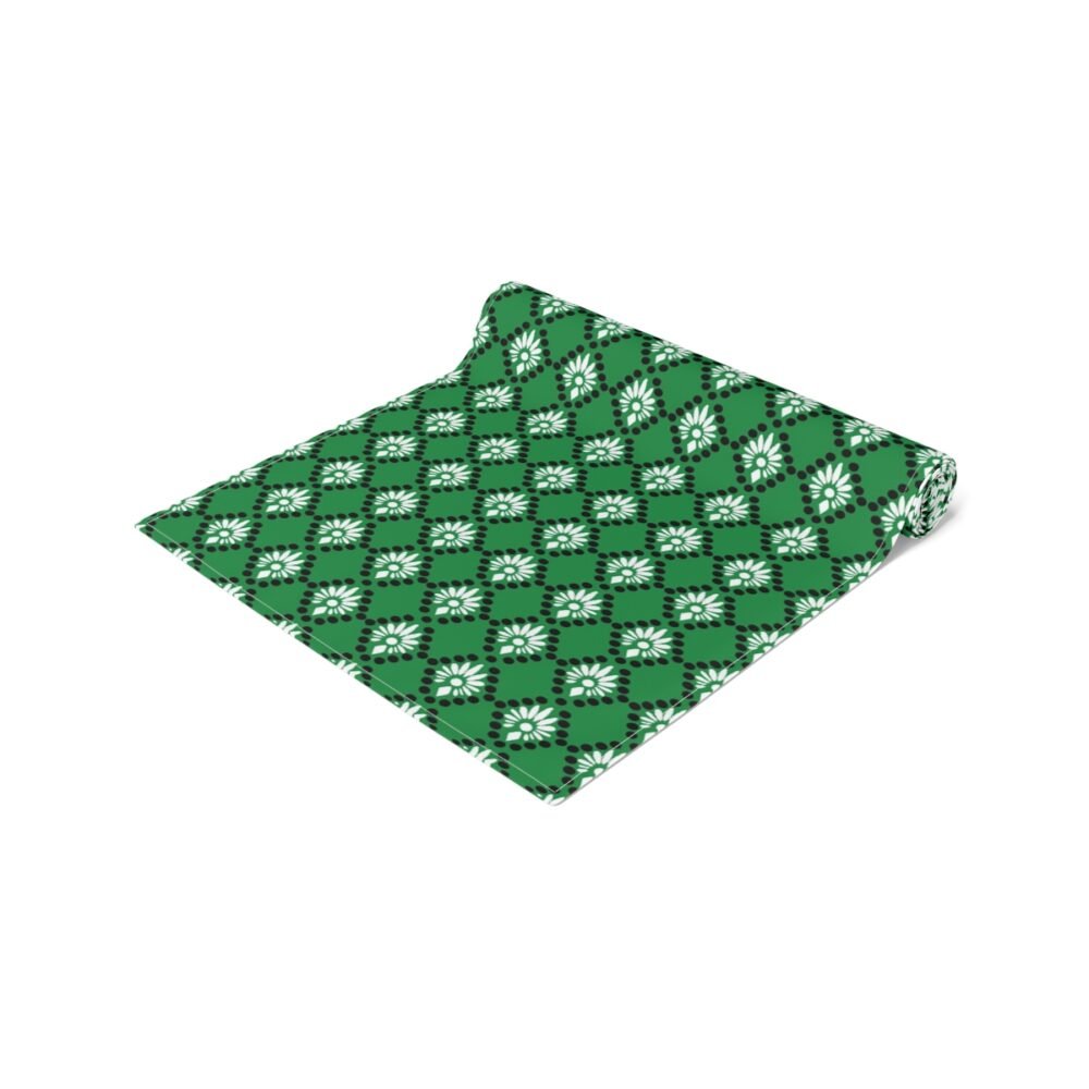 Ethnic Ikat Mandala Dark Green Table Runners: Add Elegance n Culture to Your Table Décor - Image 2