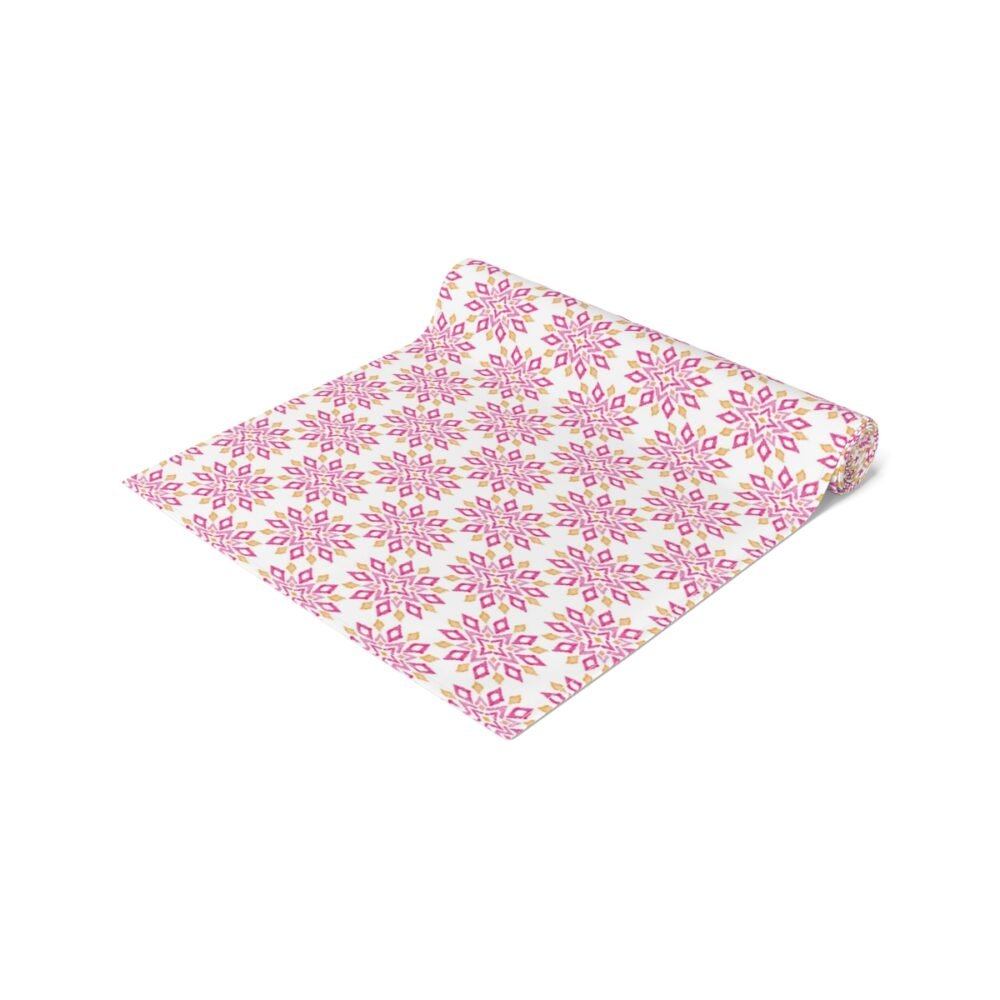 Ethnic Aztec Ikat Trendy Pink Table Runners - Image 2