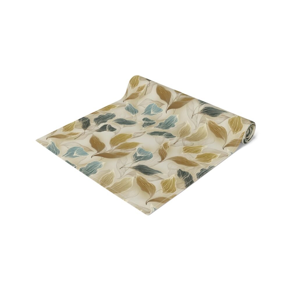 Classic Blue & Gold Floral Table Top Runners - Image 2