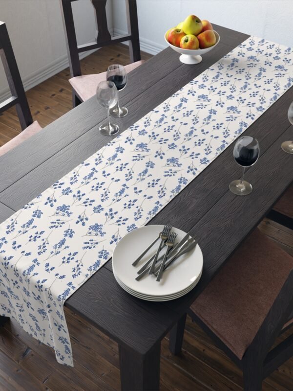 Blue Floral Table Runners