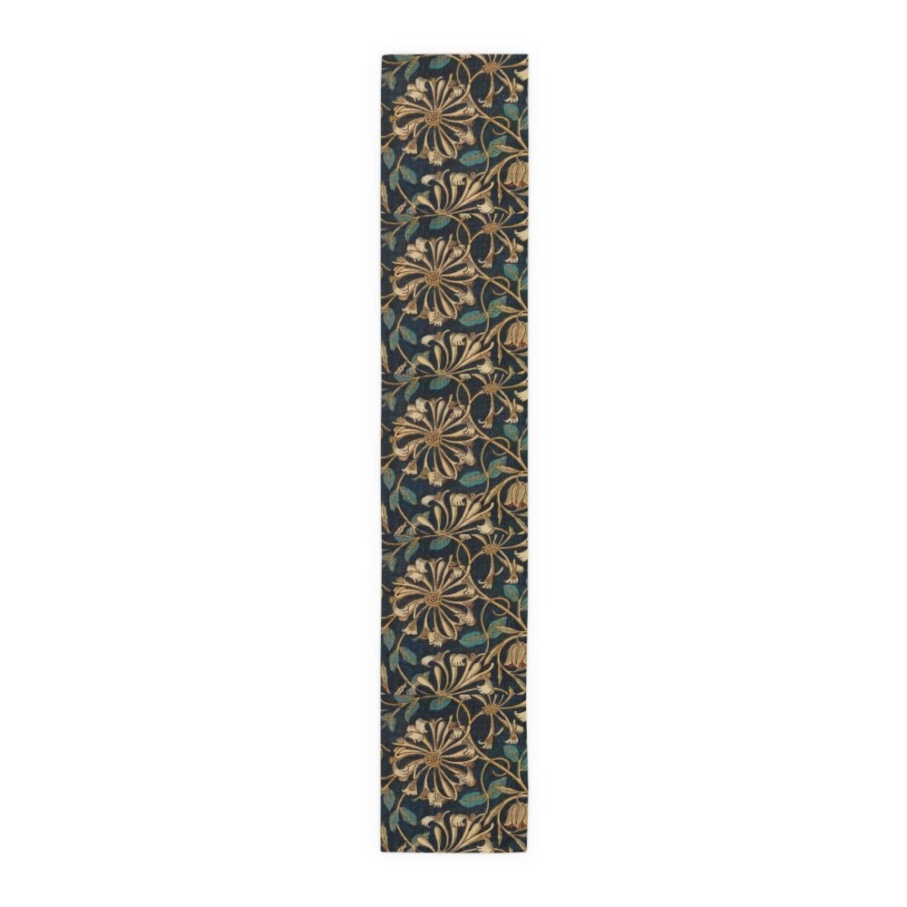 William Morris Honeysuckle Pattern Blue & Gold Table Runners - Image 16