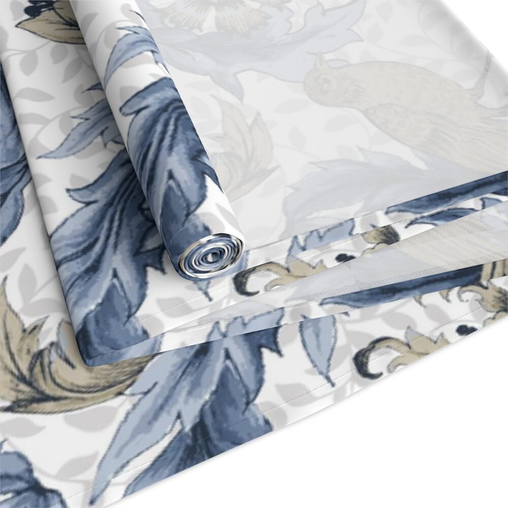 William Morris Inspired Floral Blue & White Small Table Runners - Image 18
