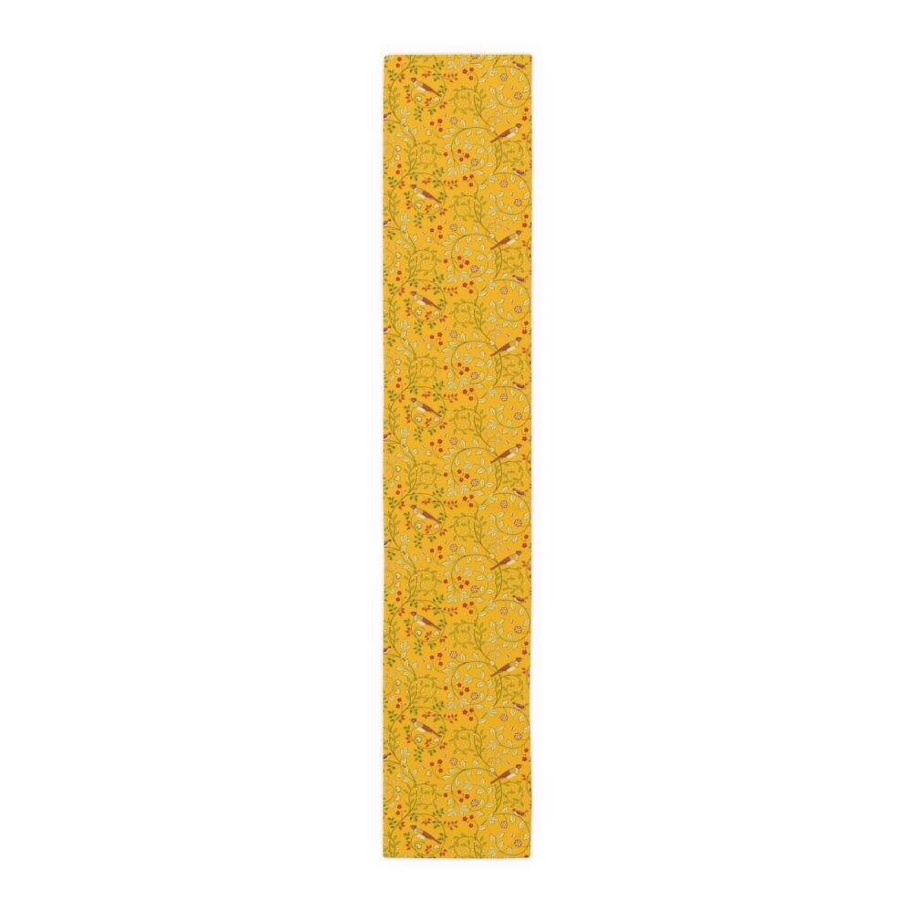 William Morris Floral Print Orange Fabric Dining Table Runners - Image 16