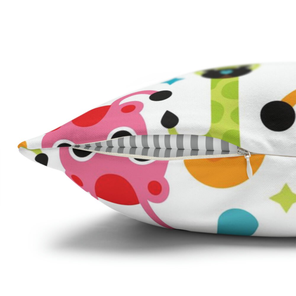 Colorful Cute Baby Giraffe Euro Pillow Shams for Kids Room - Image 3