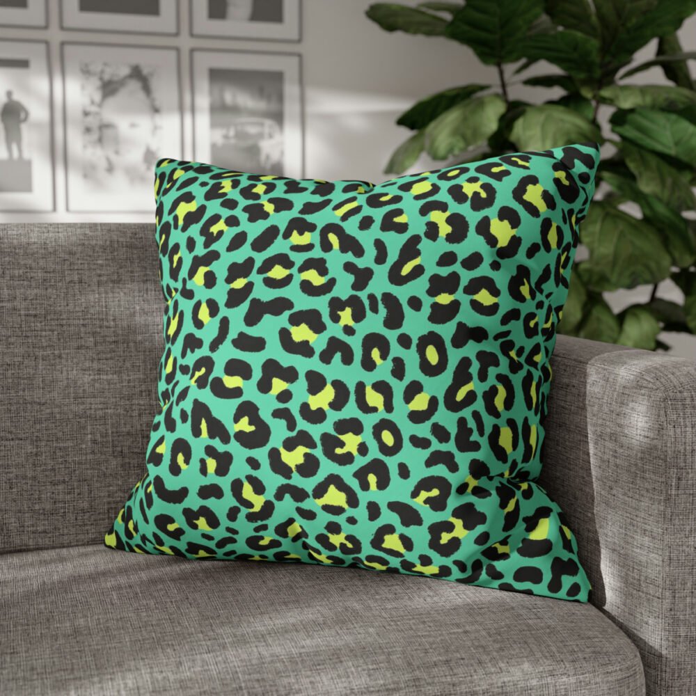 Fashionable Green Leopard Euro Pillow Shams - Image 4