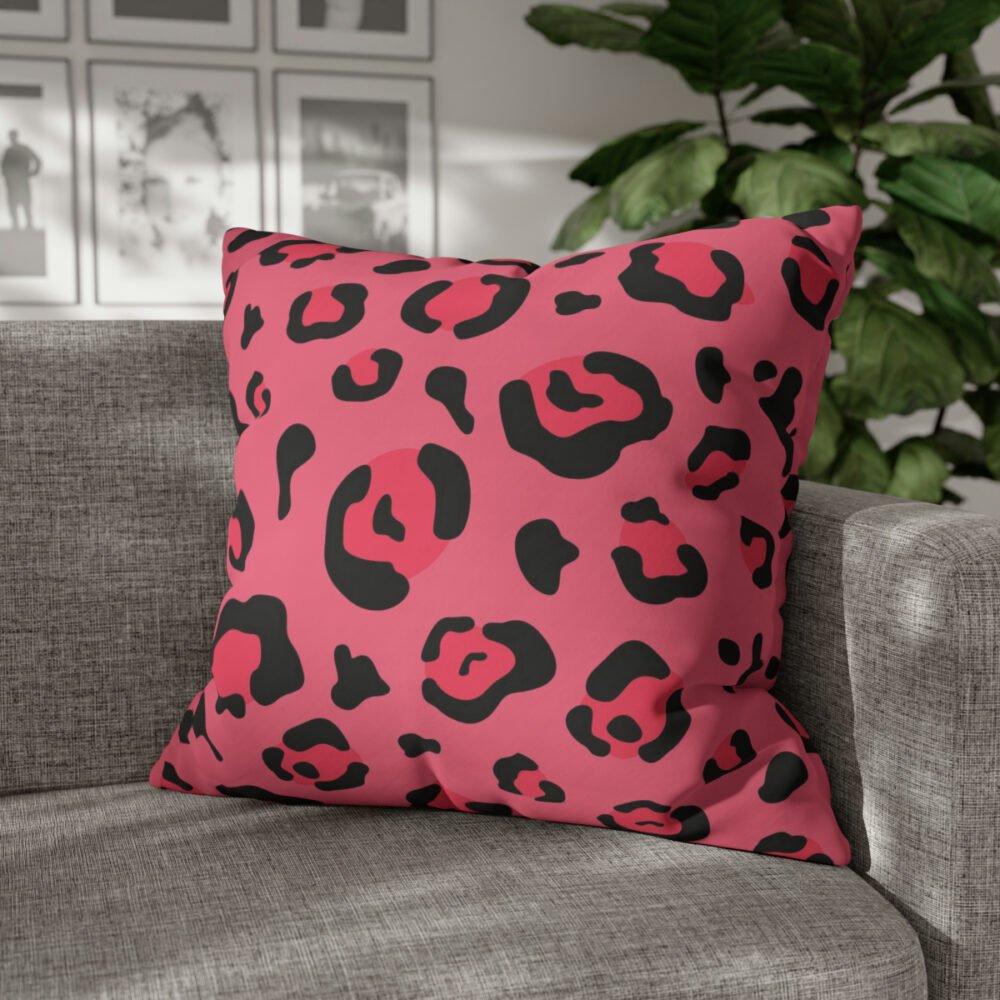 Pastel Pink Leopard Print Euro Shams - Image 4
