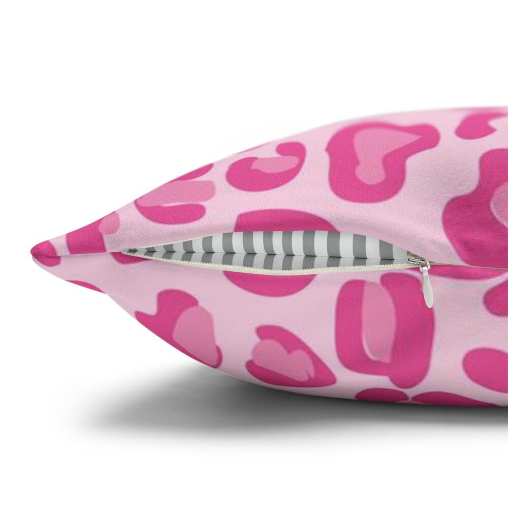 Pink Leopard Print Tileable Euro Shams - Image 3