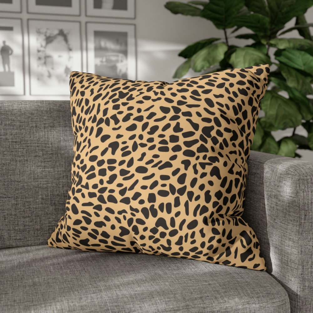 Black n Brown Leopard Euro Pillow Shams - Image 4