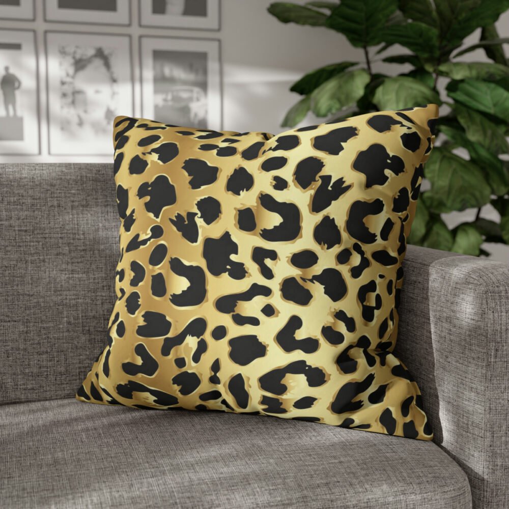 Luxury Gold Leopard Euro Pillow Shams - Image 4