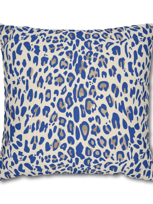 Royal Blue Leopard Euro Shams
