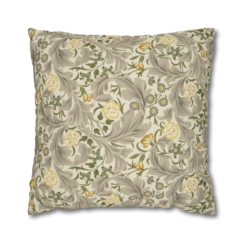 Beige Flowers Euro Shams