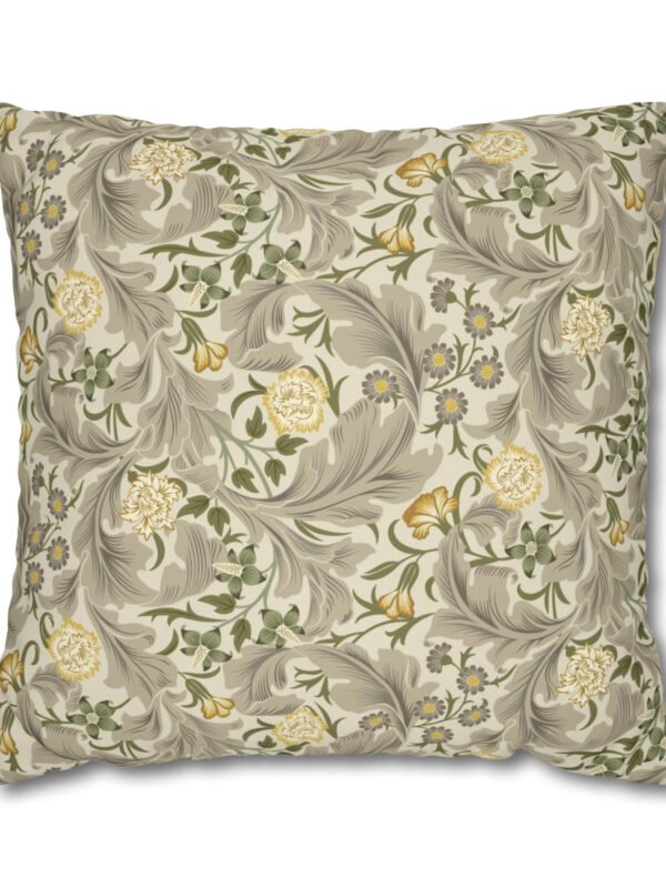 Beige Flowers Euro Shams
