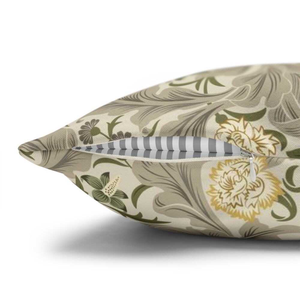 Light Beige Flowers Euro Pillow Shams - Image 3