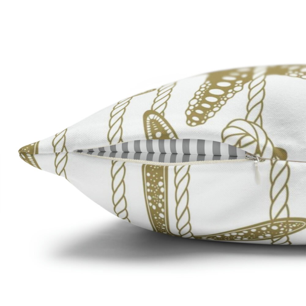 Nautical Rope Knots on White Euro Shams - Image 3