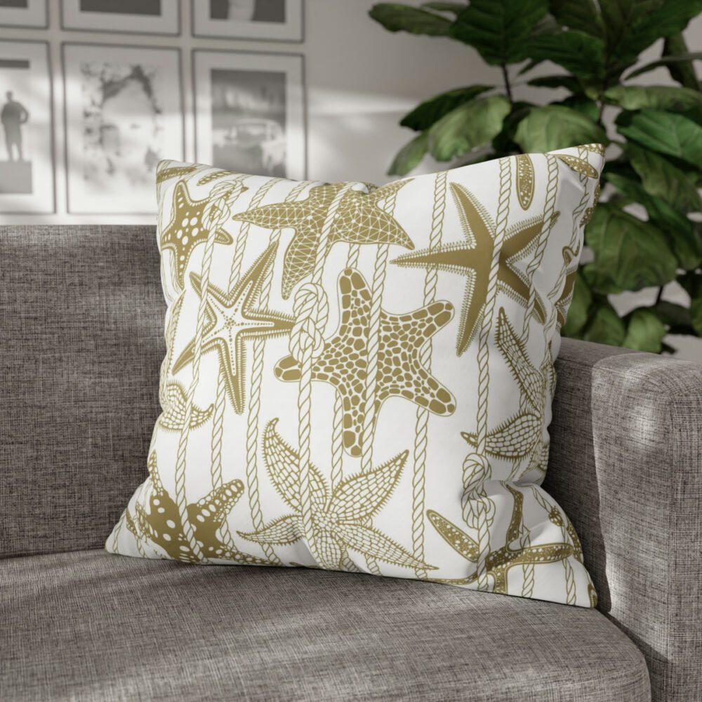 Nautical Rope Knots on White Euro Shams - Image 4