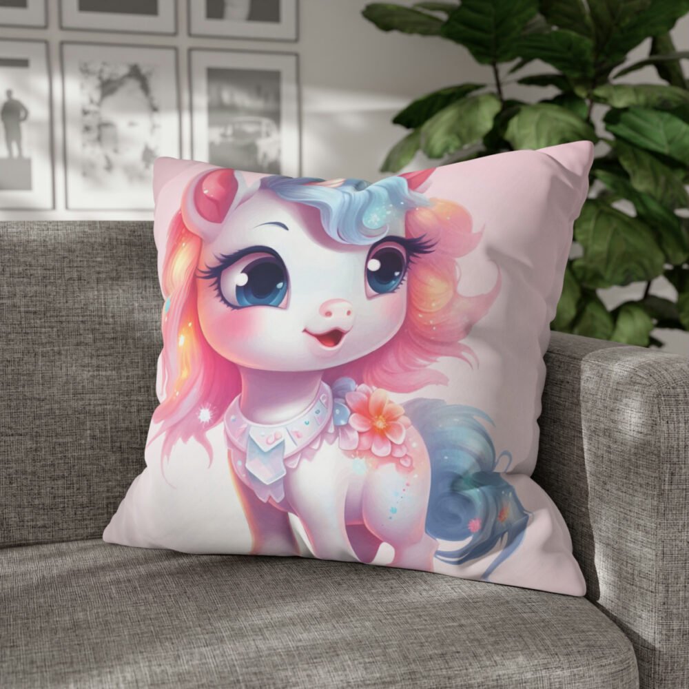 Light Pink Fairy Tale Unicorn Euro Shams - Image 6